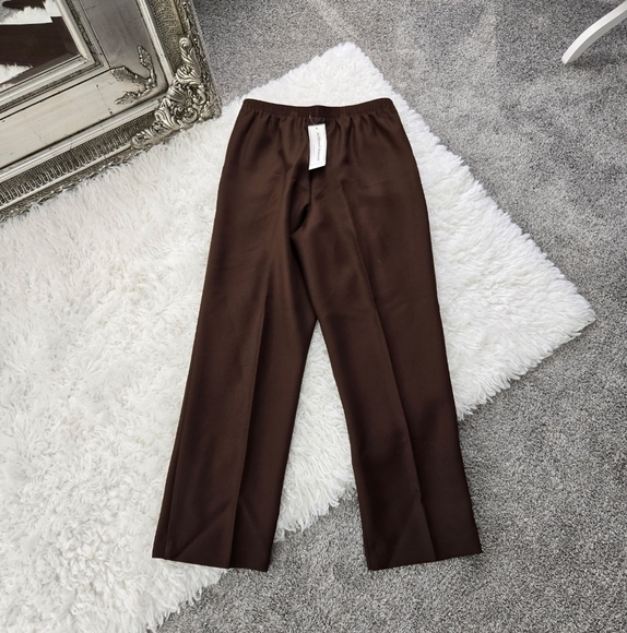 Alfred Dunner Classics Pull On Easy Pants With Pockets. Brown. Size 8. New. - Picture 2 of 8